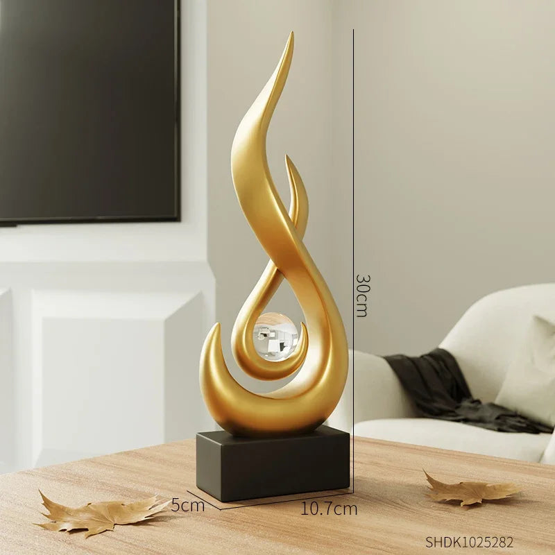 Ceramic Abstract Sculpture - Creative Home Decor Statue for Living Room & Gift