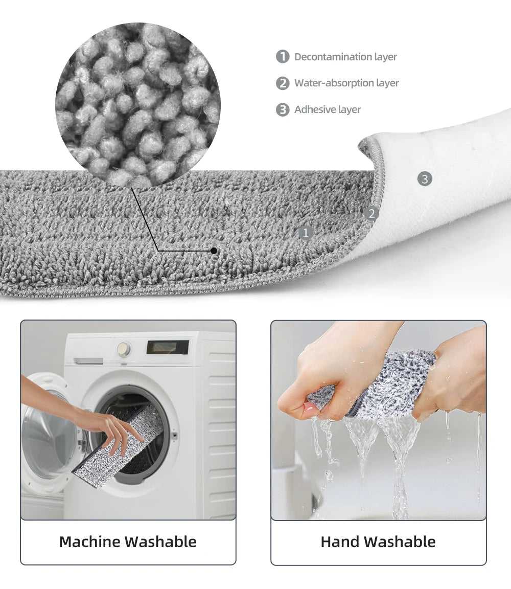Flat Floor Mop and Bucket - Professional Cleaning System for Home Use