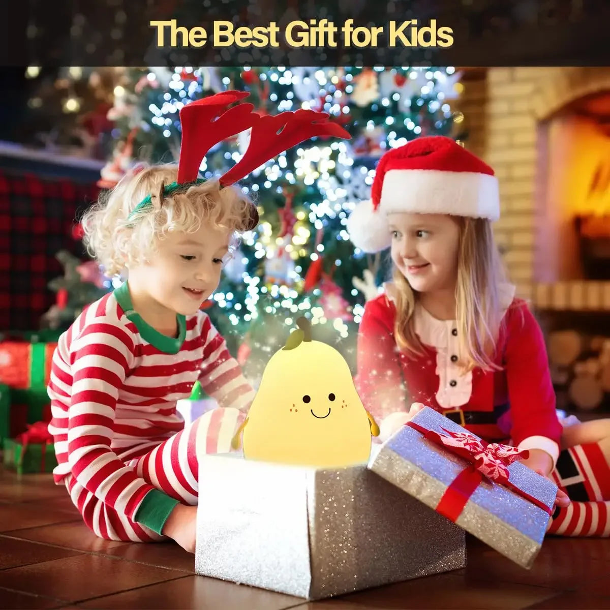 LED Pear Night Light, Dimmable Silicone Lamp