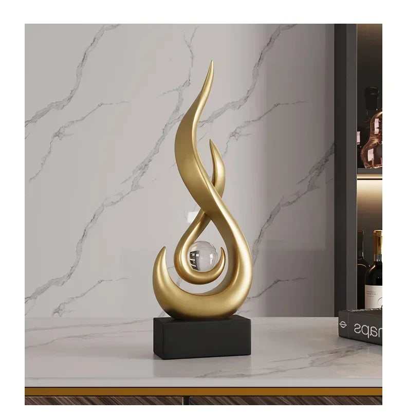 Ceramic Abstract Sculpture - Creative Home Decor Statue for Living Room & Gift
