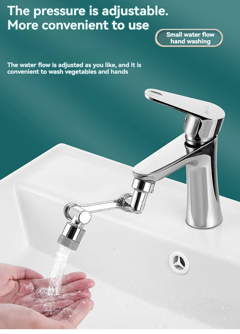 Rotating Faucet Aerator - Plastic Splash Filter with Extender for Kitchen Taps