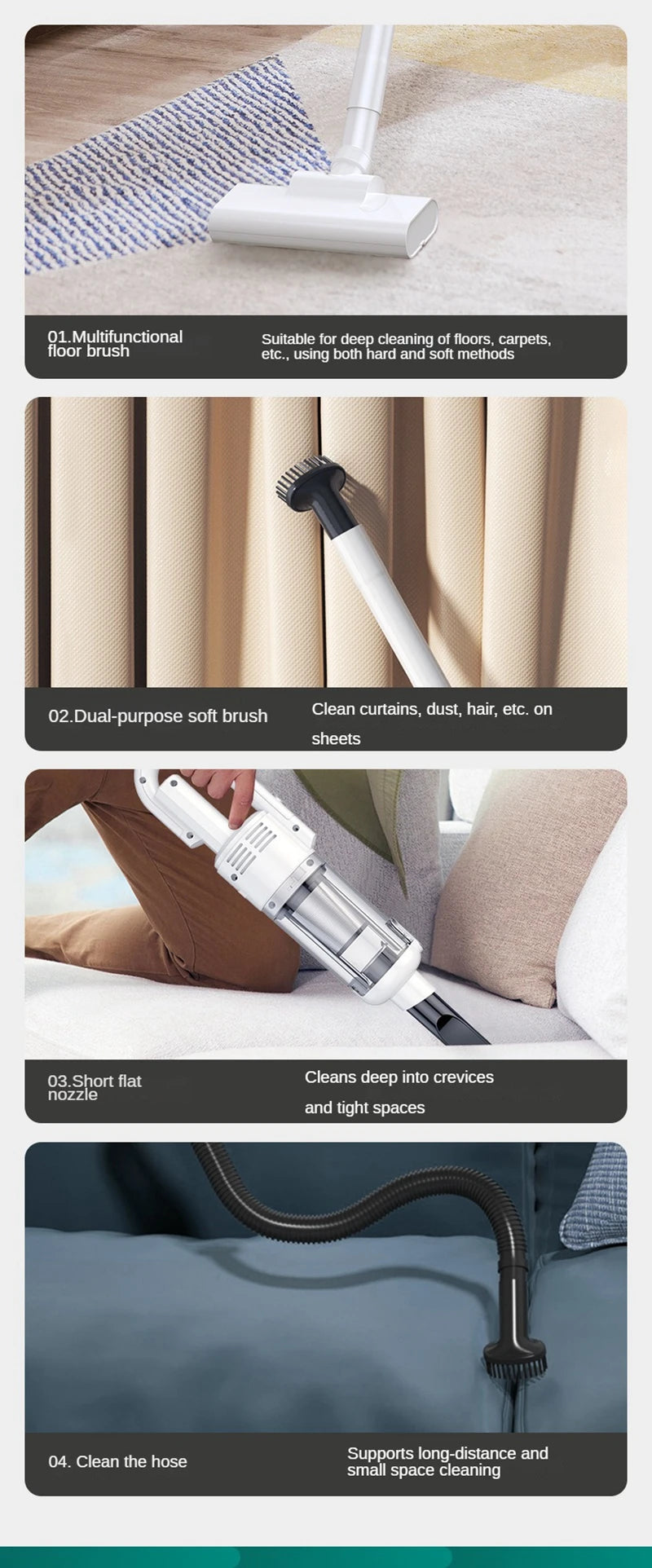 Wireless Handheld Car Vacuum - 6500Pa Powerful Cleaner