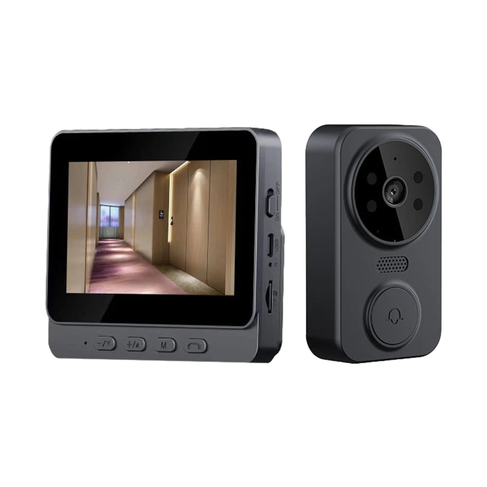 4.3" IPS Screen Wireless Video Doorbell with Two-Way Intercom