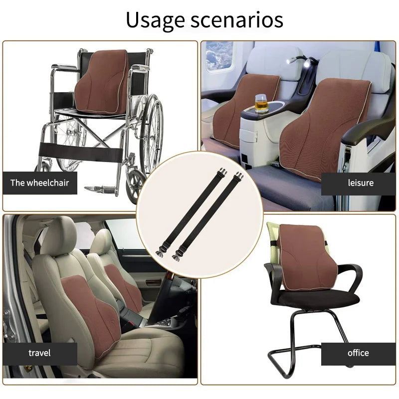 Memory Foam Car Seat Cushion - Non-Slip Support for Office & Gaming Chairs