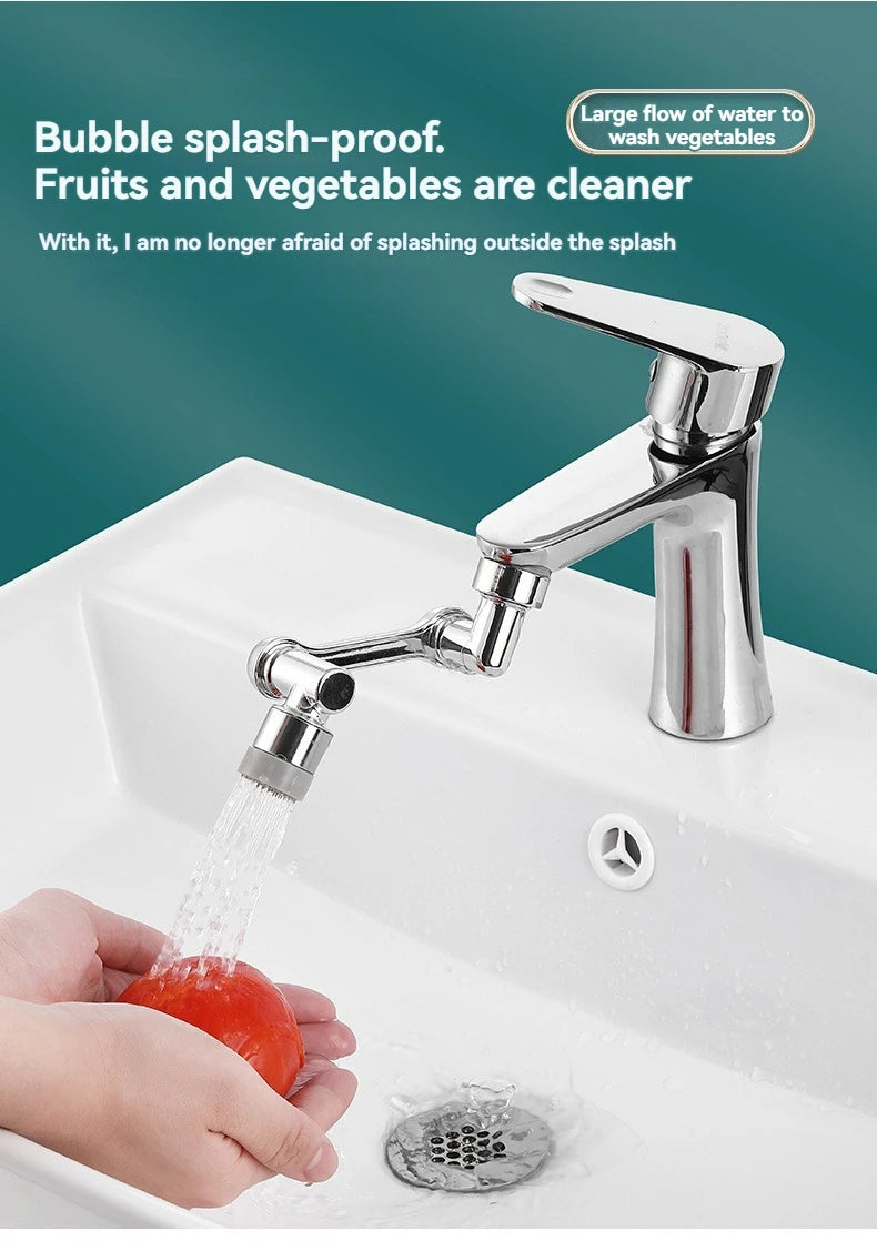 Rotating Faucet Aerator - Plastic Splash Filter with Extender for Kitchen Taps