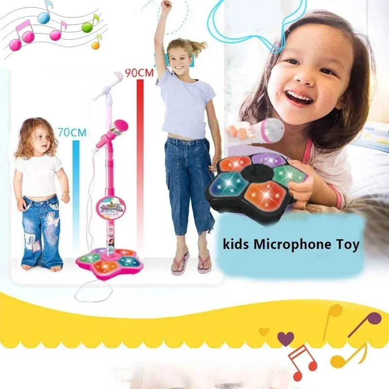 Kids Microphone with Stand - Karaoke Toy for Boys & Girls