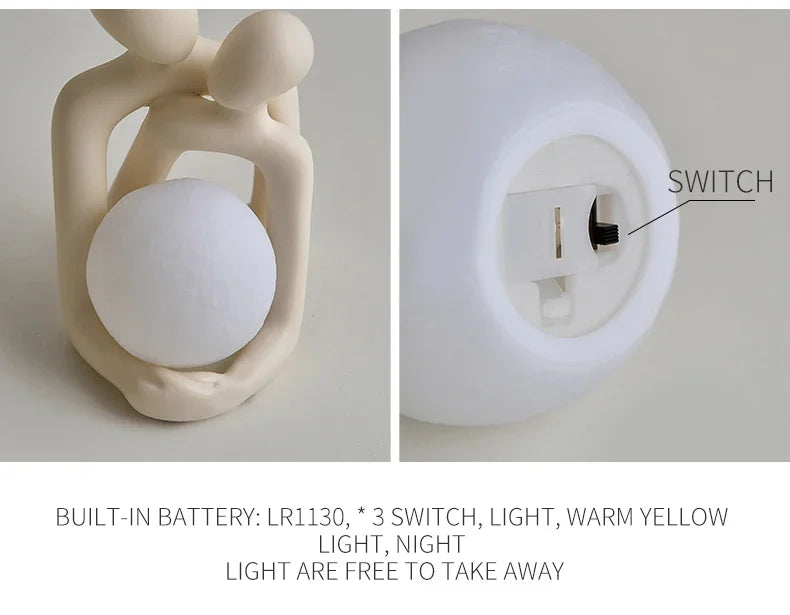 Nordic Couple Table Lamp - Home Decor & Christmas Gift