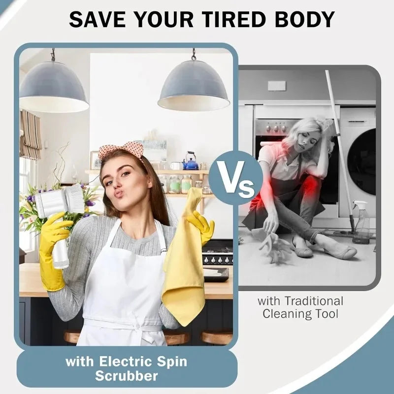 Bathroom Electric Cleaning Brush - Spin Scrubber for Easy Cleaning