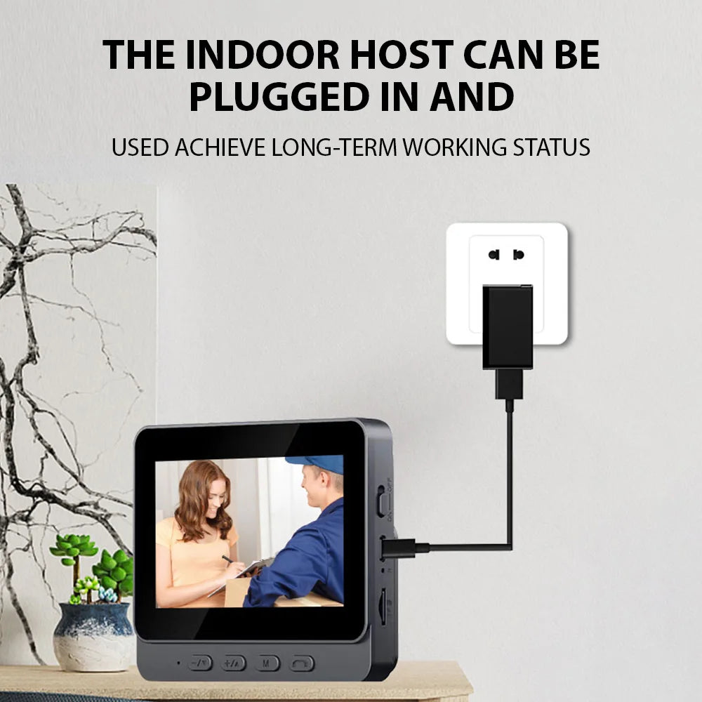 4.3" IPS Screen Wireless Video Doorbell with Two-Way Intercom