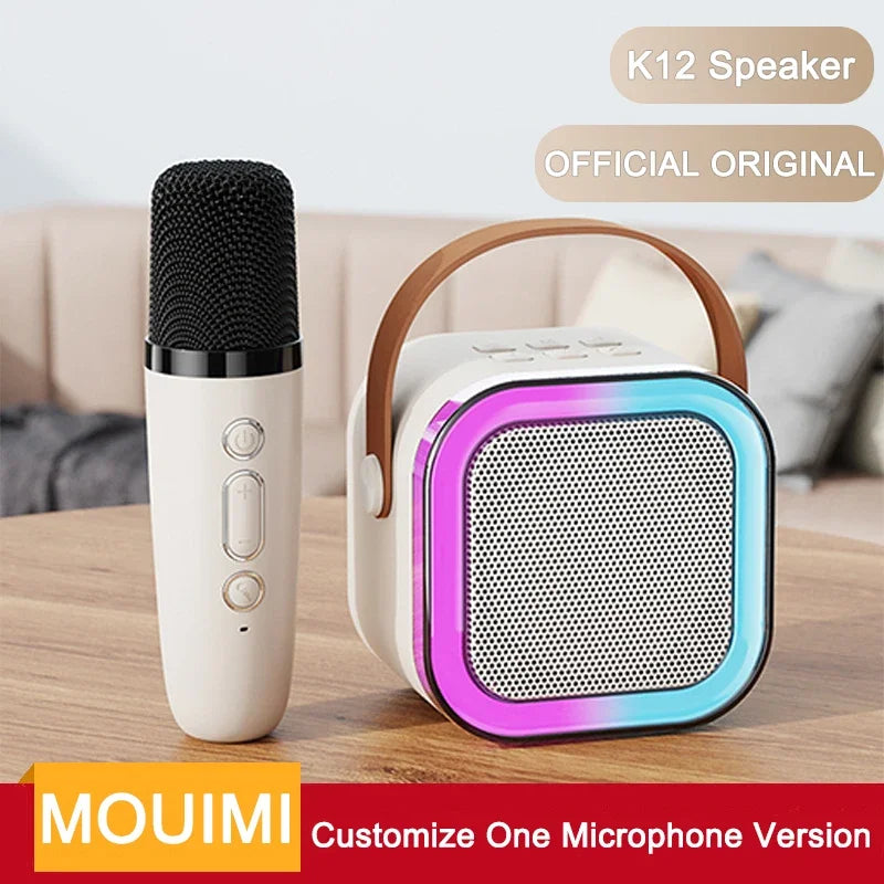 K12 Karaoke Machine - Portable Bluetooth Speaker with Mics