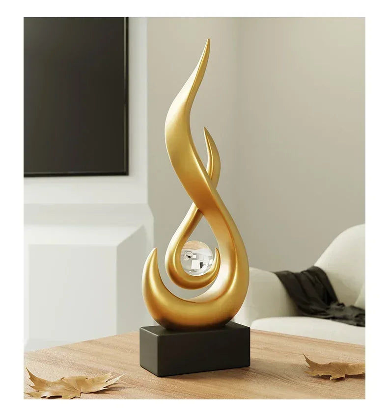 Ceramic Abstract Sculpture - Creative Home Decor Statue for Living Room & Gift