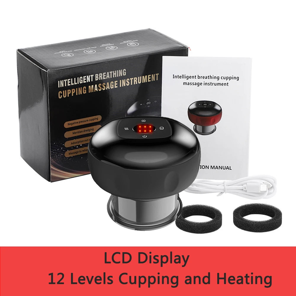 Electric Cupping Massage Device - Heating & Suction Cups