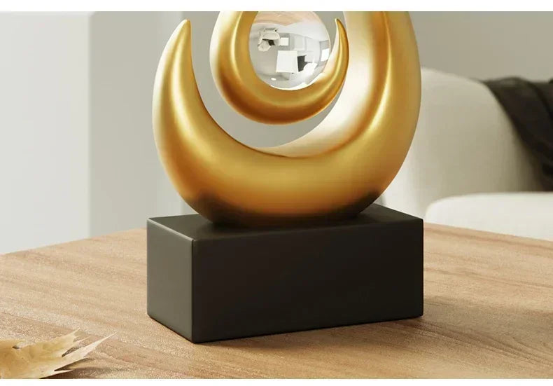 Ceramic Abstract Sculpture - Creative Home Decor Statue for Living Room & Gift