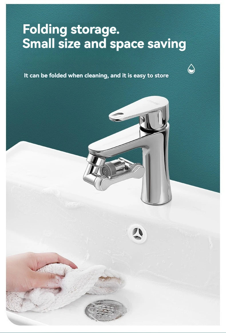 Rotating Faucet Aerator - Plastic Splash Filter with Extender for Kitchen Taps