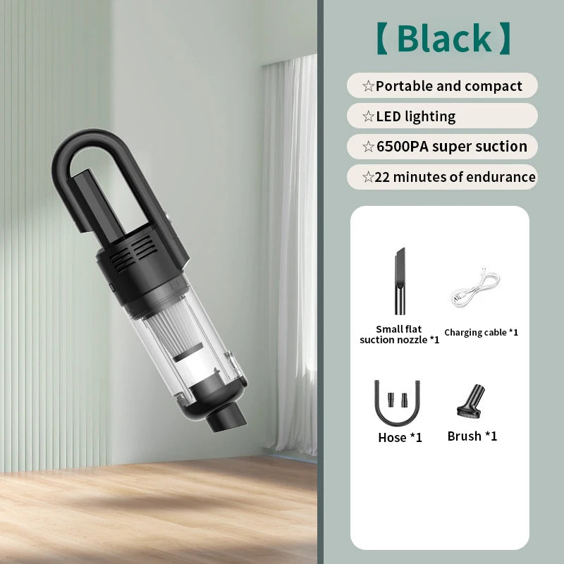 Wireless Handheld Car Vacuum - 6500Pa Powerful Cleaner