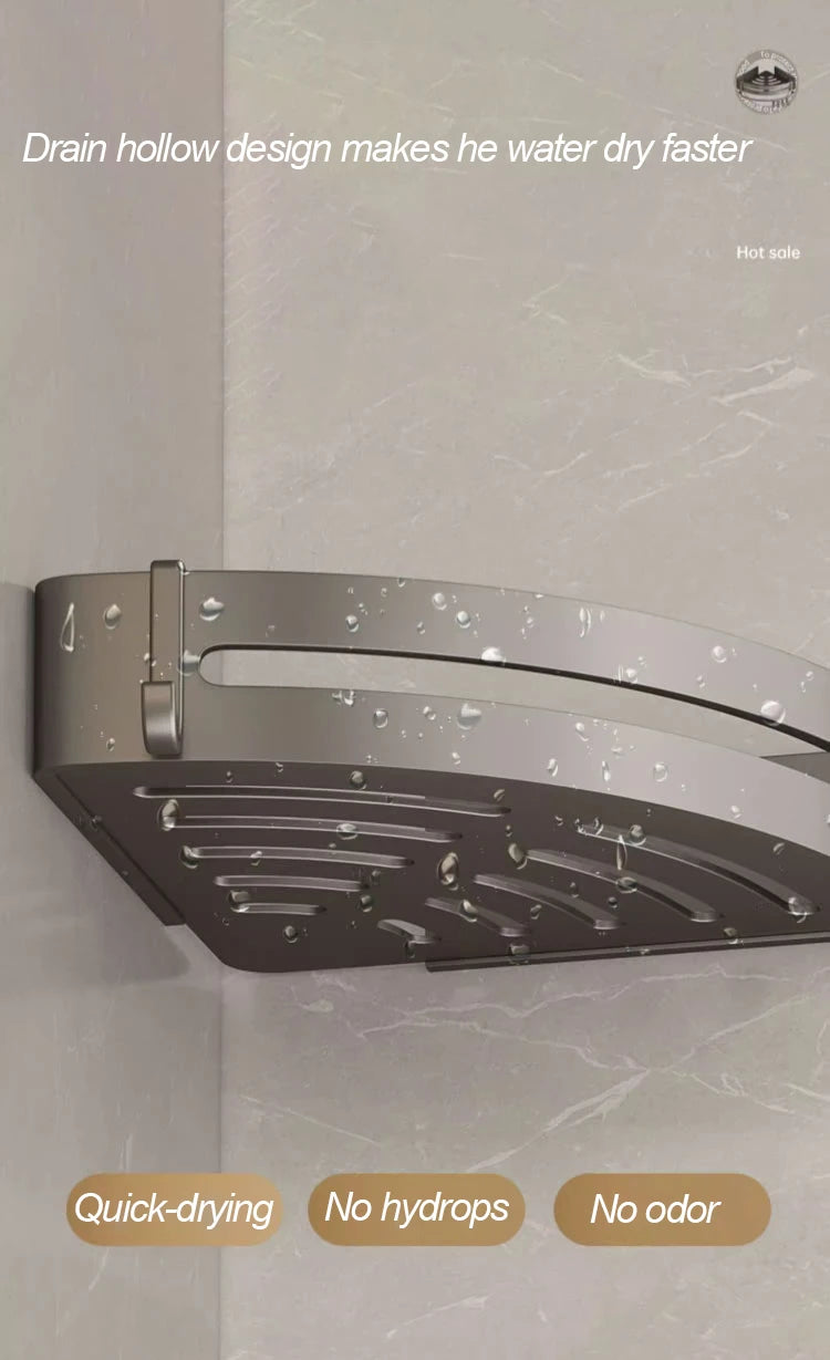 Bathroom Corner Shower Shelves - Adhesive Storage Organizer