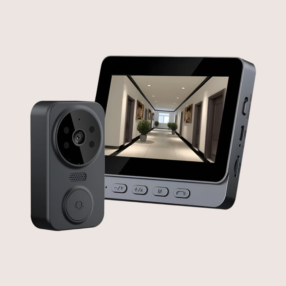 4.3" IPS Screen Wireless Video Doorbell with Two-Way Intercom