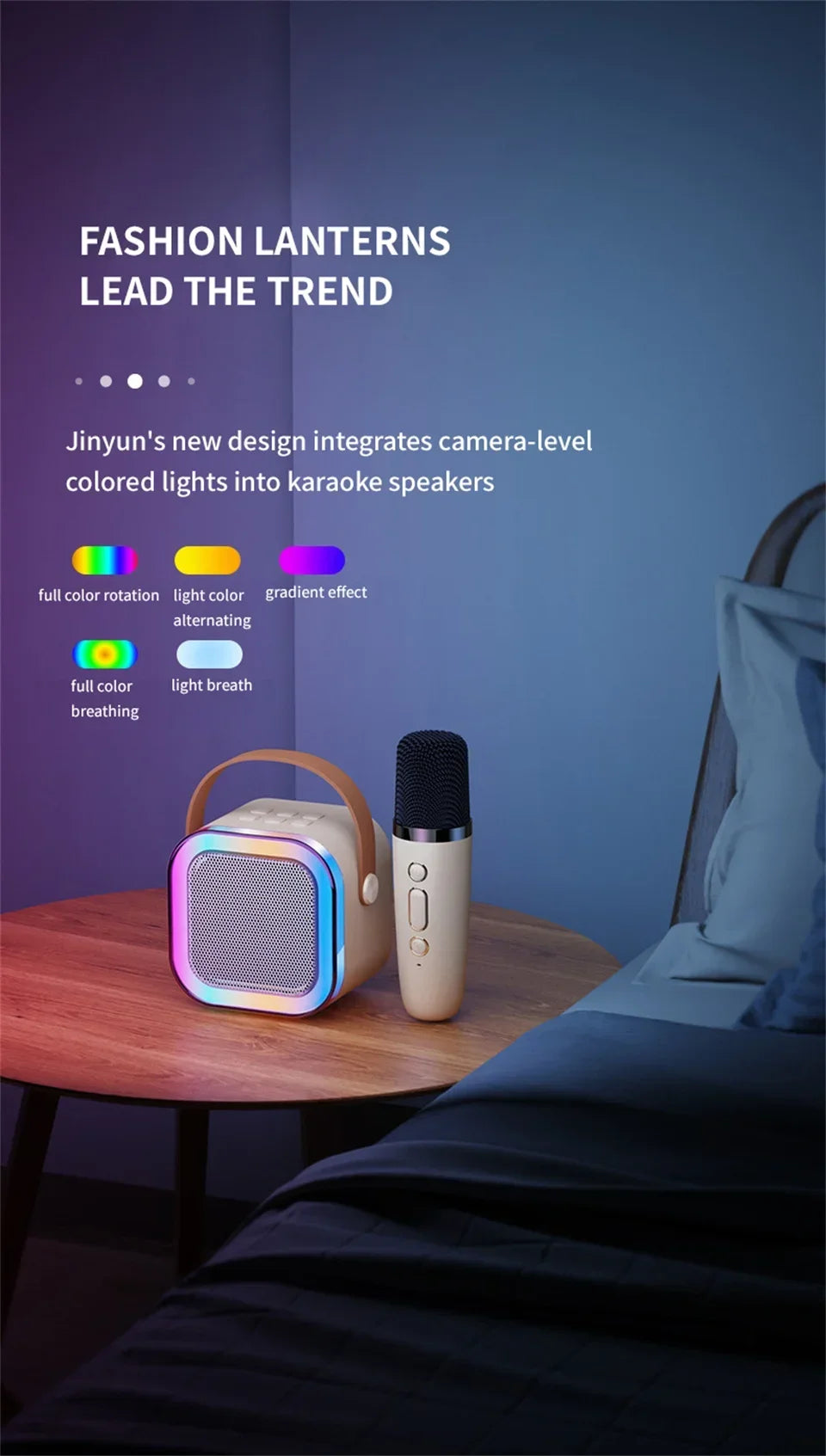 K12 Karaoke Machine - Portable Bluetooth Speaker with Mics