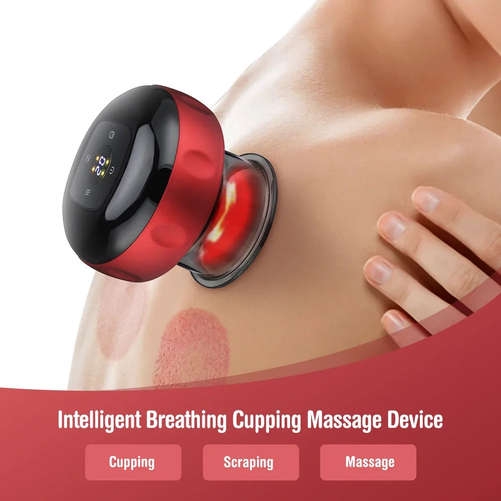 Electric Cupping Massage Device - Heating & Suction Cups