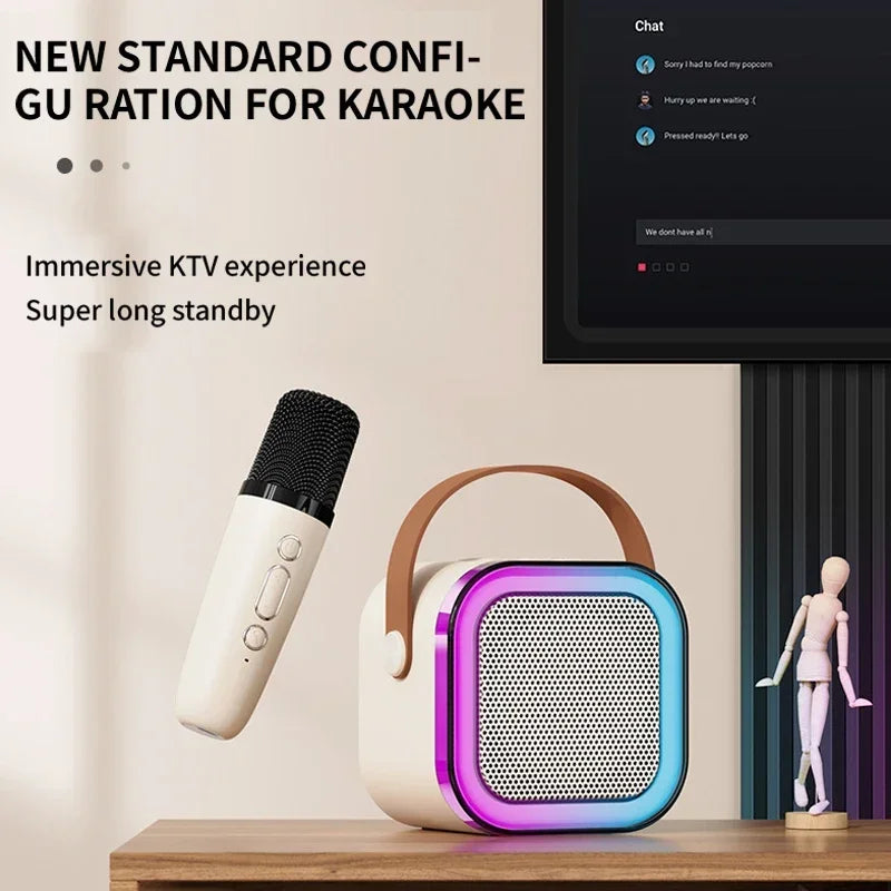 K12 Karaoke Machine - Portable Bluetooth Speaker with Mics