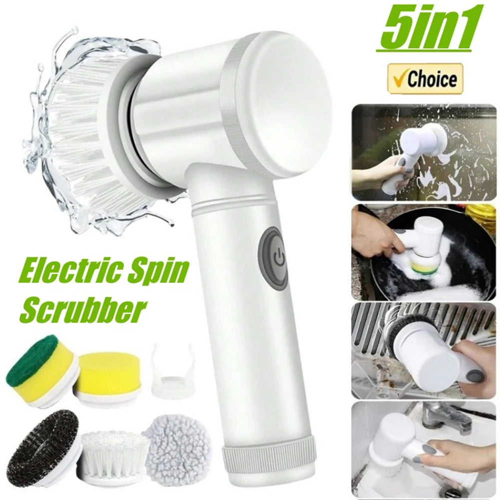 Bathroom Electric Cleaning Brush - Spin Scrubber for Easy Cleaning