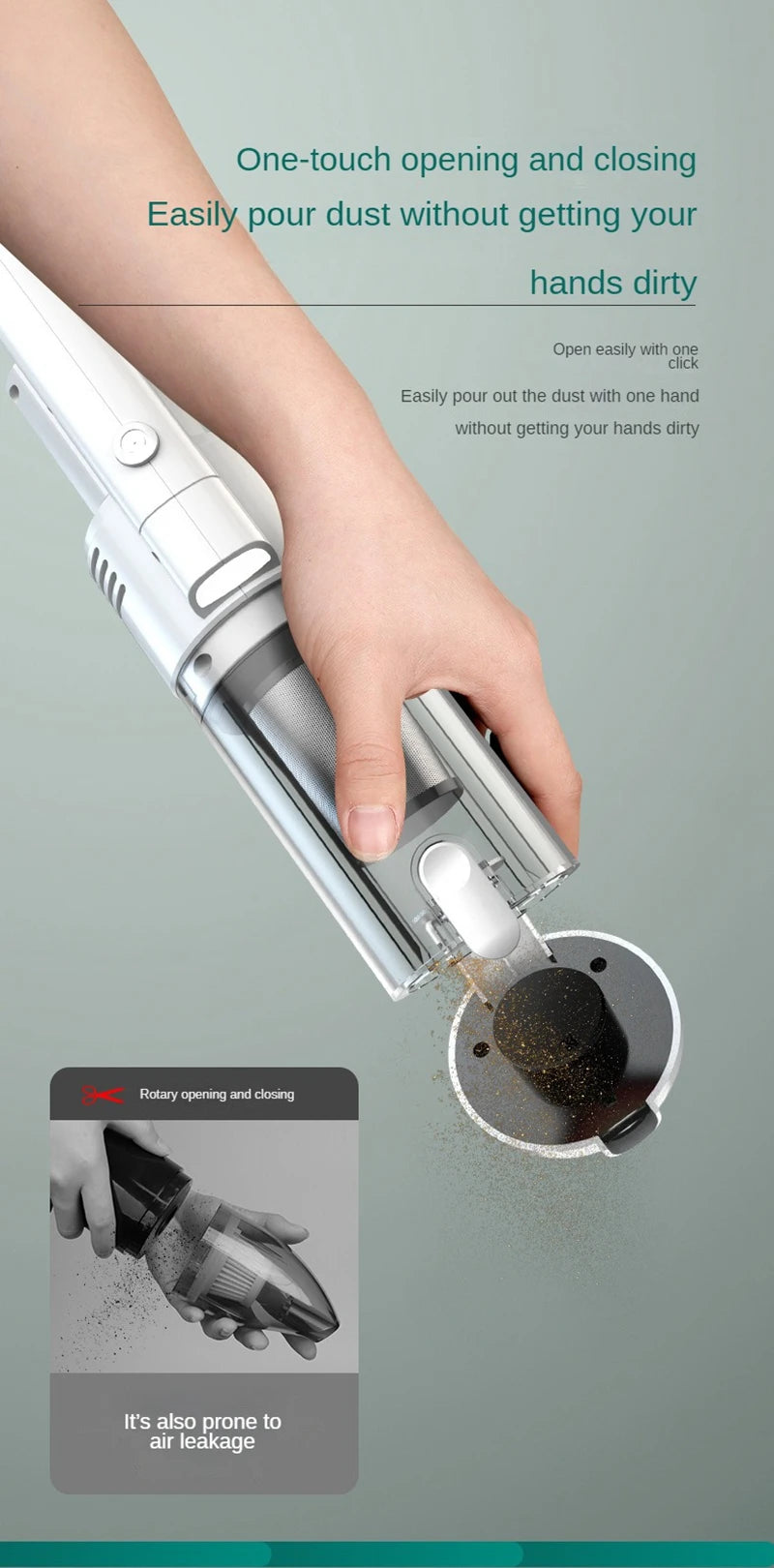 Wireless Handheld Car Vacuum - 6500Pa Powerful Cleaner