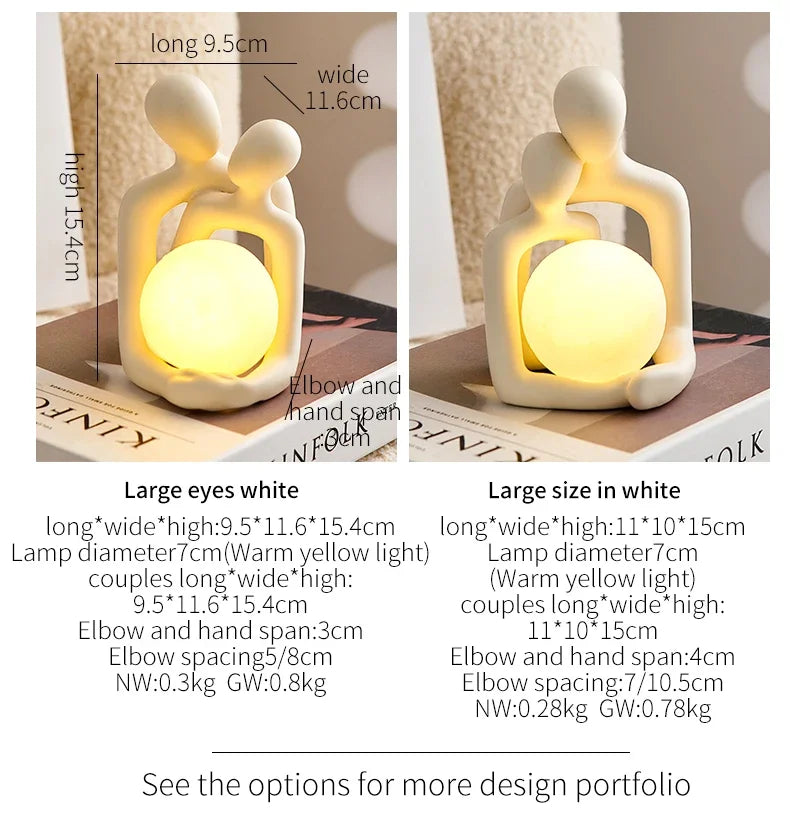 Nordic Couple Table Lamp - Home Decor & Christmas Gift