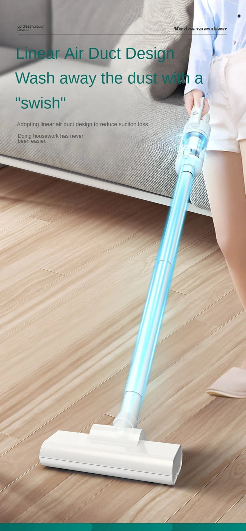 Wireless Handheld Car Vacuum - 6500Pa Powerful Cleaner