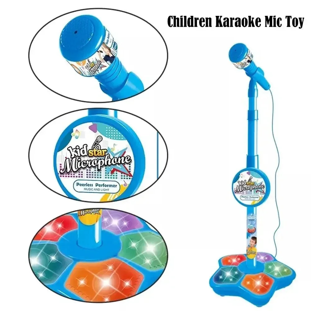 Kids Microphone with Stand - Karaoke Toy for Boys & Girls
