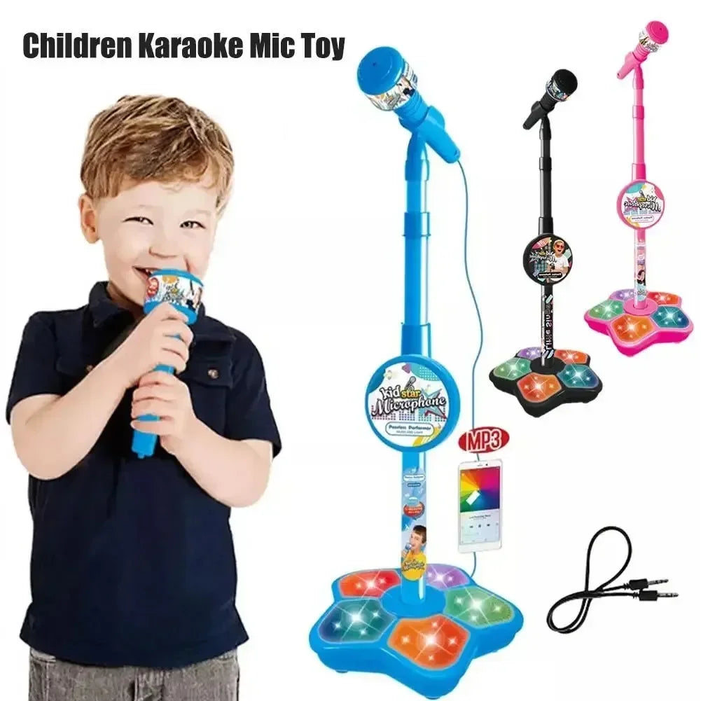 Kids Microphone with Stand - Karaoke Toy for Boys & Girls