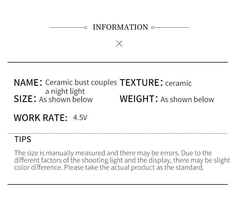 Nordic Couple Table Lamp - Home Decor & Christmas Gift