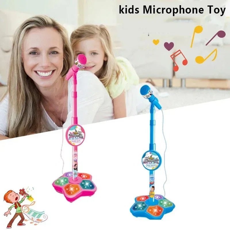 Kids Microphone with Stand - Karaoke Toy for Boys & Girls