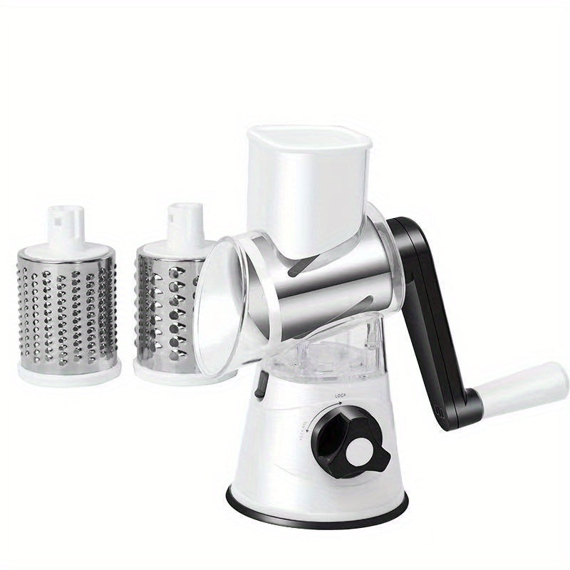 Easy-Clean Rotary Cheese Grater & Vegetable Shredder