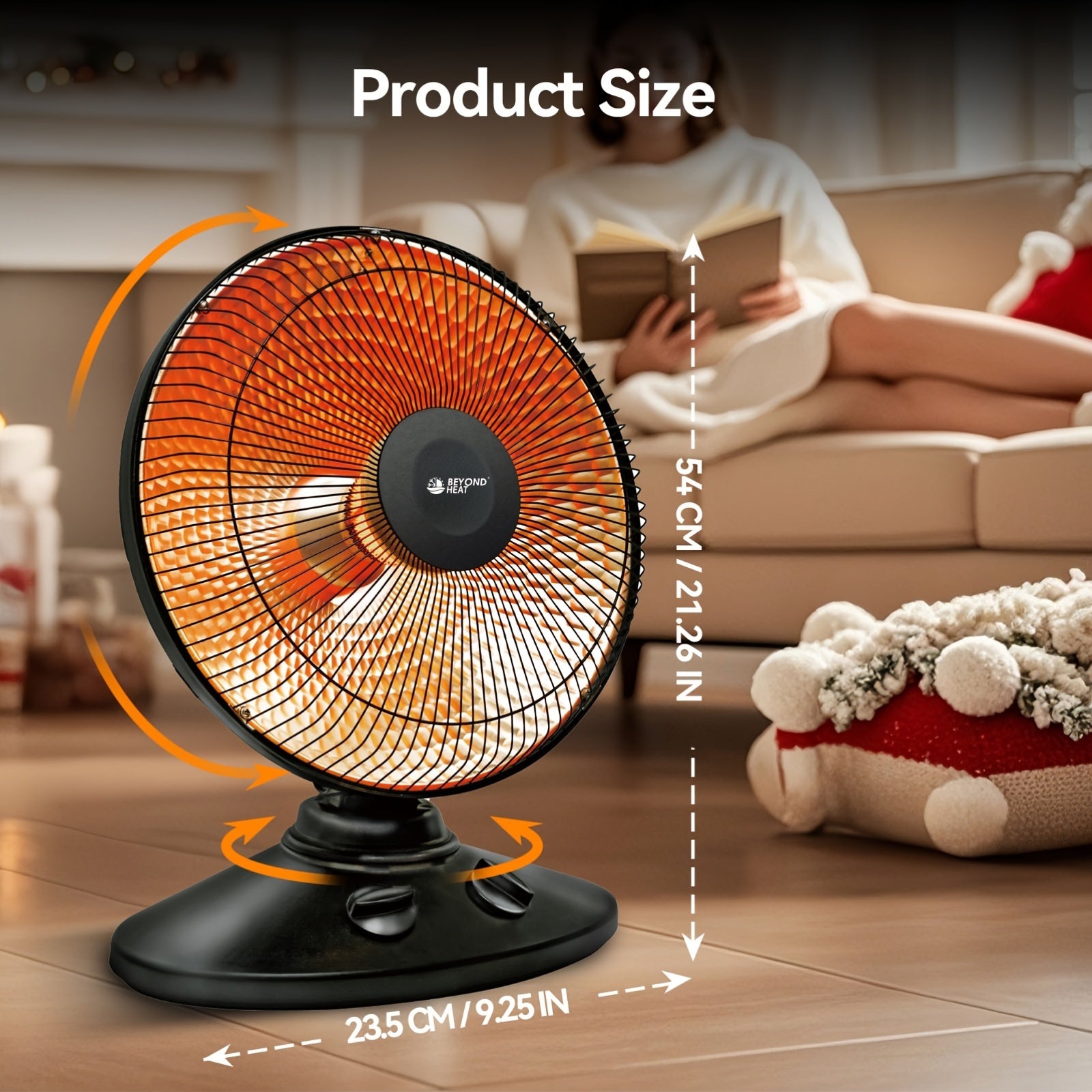 Indoor Parabolic Heater - Overheat Protection, 1000W