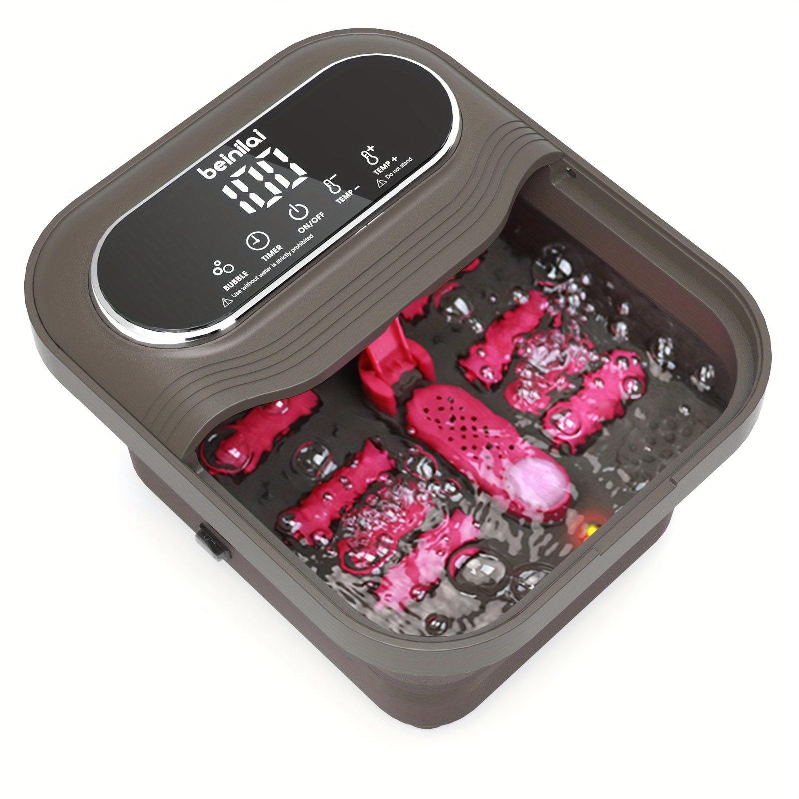 Collapsible Foot Spa with Heater - Massager, Bubbles, and Temperature Control
