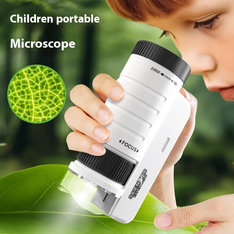 Outdoor Exploration Microscope - Portable Handheld with LED Light