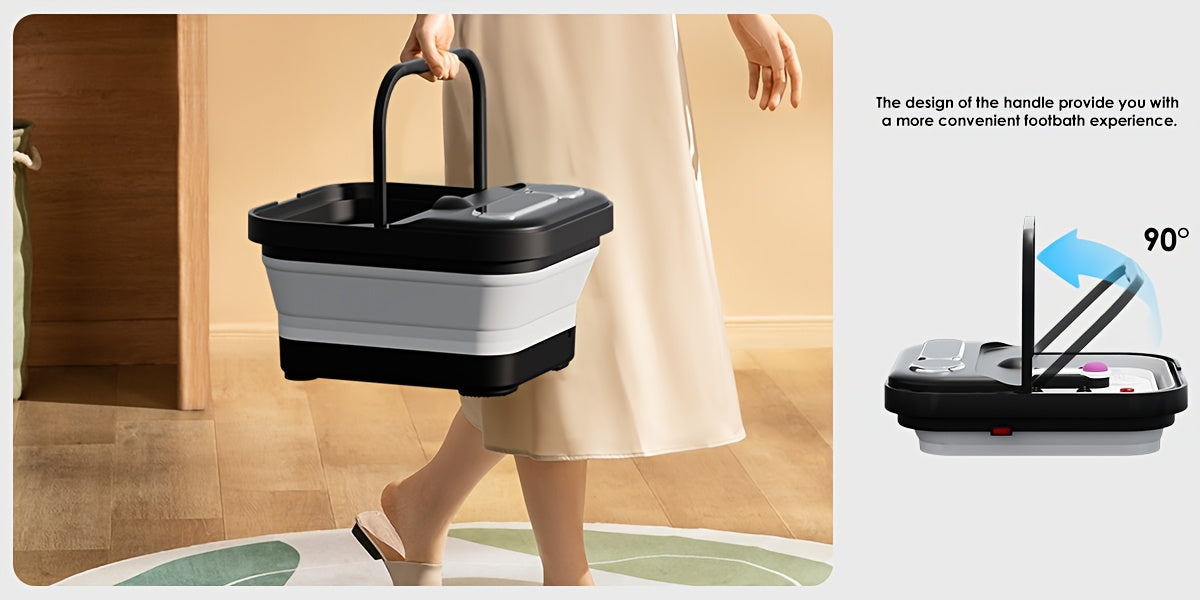 Collapsible Foot Spa with Heater - Massager, Bubbles, and Temperature Control