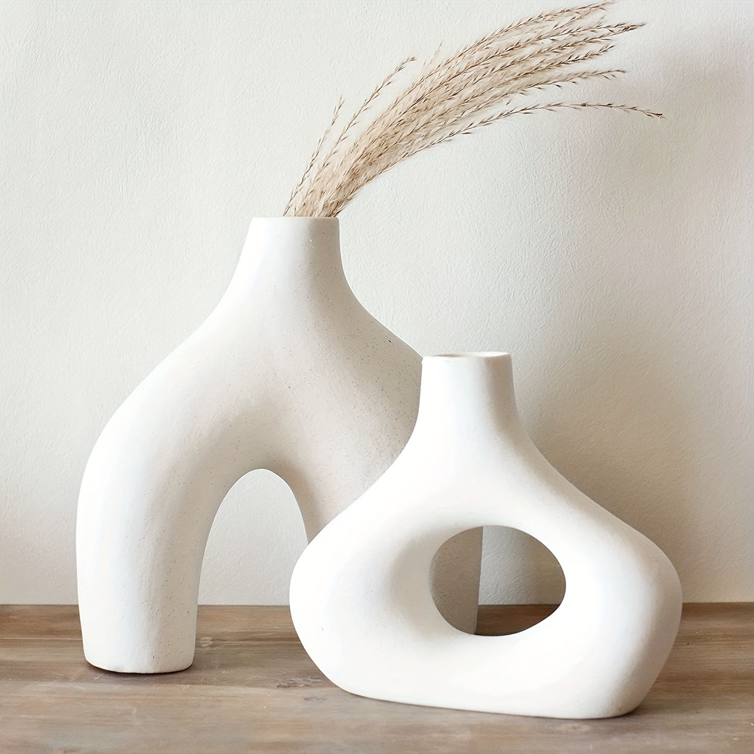 Nordic Ceramic Donut Vase - Modern Minimalist Home Decor